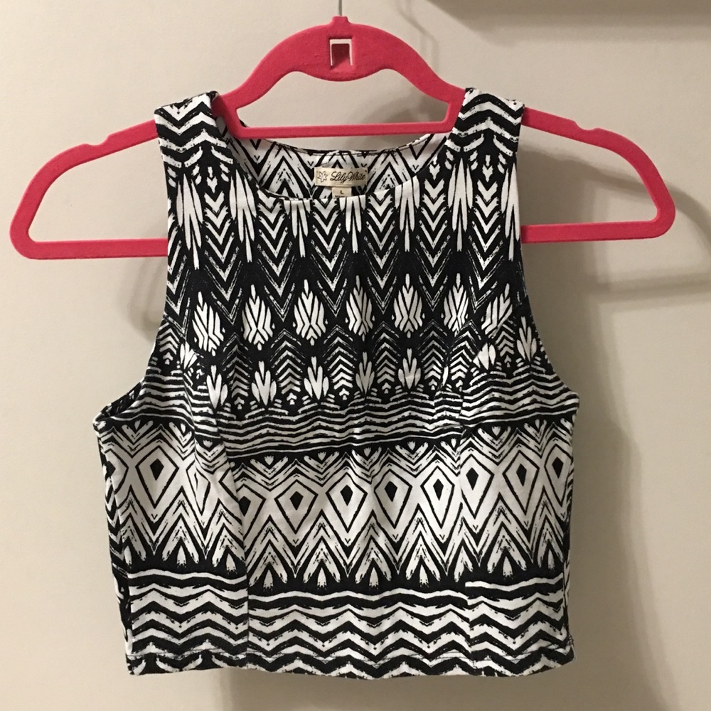 Cute tribal print crop top